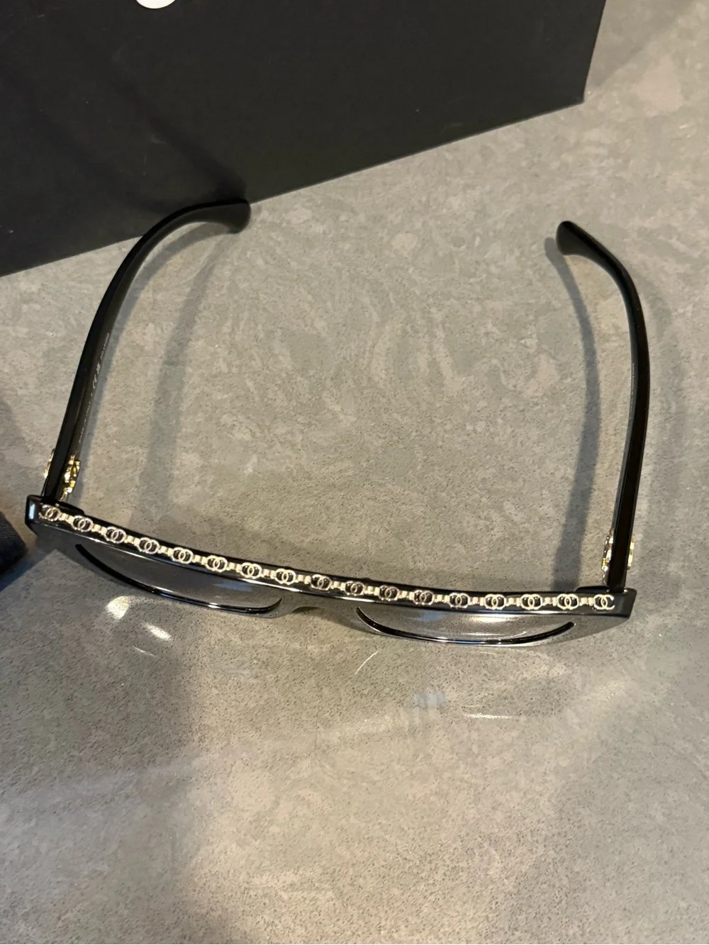 Chanel Cat Eye Polarized Sunglasses with CCs on Top